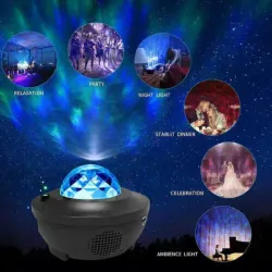 Sterrenhemelprojector - LED-nachtlampje - met luidspreker - BluetoothVerlichting