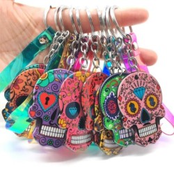 Kleurrijke Mexicaanse schedel - sleutelhangerSleutelhangers