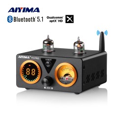 AIYIMA T9 PRO - APTX HD Bluetooth-audioversterker - 100W * 2 - HiFi Stereo met VU-meterVersterkers