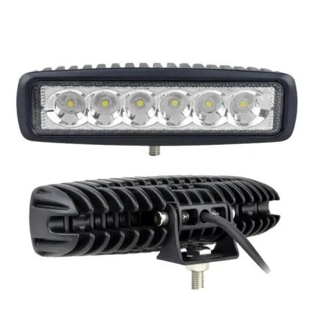 12V - 18W - LED work light for motorcycle - boat - car 4x4 - SUV - ATV - spot / flood lamp - 2 piecesLED light bar