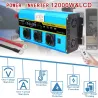 DC 12V naar AC 220V 230V - 12000W - sinusomvormer voor zonne-energie - LCD-spanningsdisplay - draadloze afstandsbedieningOmvo...