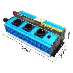 DC 12V naar AC 220V 230V - 12000W - sinusomvormer voor zonne-energie - LCD-spanningsdisplay - draadloze afstandsbedieningOmvo...