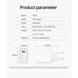 20W - PD - snellader - USB C - voor iPhone / iPadOpladers