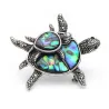 Vintage schildpadbroche - met kleurrijke schelpBroches