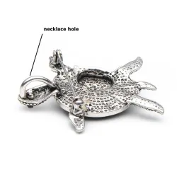 Vintage schildpadbroche - met kleurrijke schelpBroches