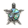 Vintage schildpadbroche - met kleurrijke schelpBroches