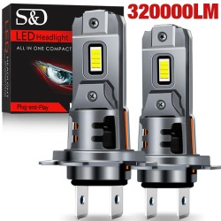 Mini H7 LED-koplamplamp 250W CSP - 320000lm - auto-diodelampen - H7 Turbo LED - 12V - 6500KH7