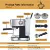 BioloMix - koffiezetapparaat - voor espresso/cappuccino/latte/mokka - met melkopschuimer - 20 BarBar producten