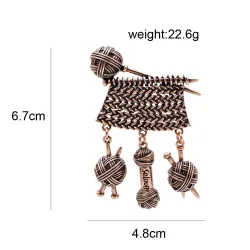 Weefbal / garen - vintage brocheBroches
