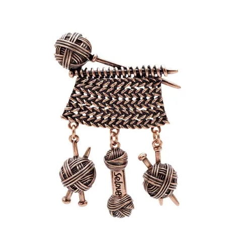 Weefbal / garen - vintage brocheBroches