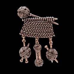 Weefbal / garen - vintage brocheBroches