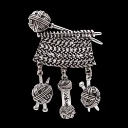 Weefbal / garen - vintage brocheBroches