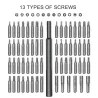 Precisie schroevendraaier set - magnetisch - 63 in 1 - reparatiegereedschapSchroevendraaiers