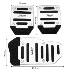 Anti-slip car foot treadle cover - pedals - aluminum 3 piecesPedals