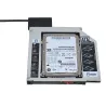 Universal aluminum SATA HDD Caddy 12.7mm box case enclosure optical bayHarde schijven