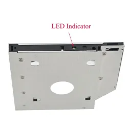 Universal aluminum SATA HDD Caddy 12.7mm box case enclosure optical bayHarde schijven