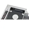 Universal aluminum SATA HDD Caddy 12.7mm box case enclosure optical bayHarde schijven