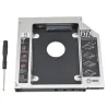 Universal aluminum SATA HDD Caddy 12.7mm box case enclosure optical bayHarde schijven