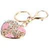 Alloy Heart Shaped Keychain naments Rhinestones Fashionable Bag Pendant Gift Decoration Creative Chains Car KeysSleutelhangers