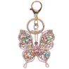 Sleutelhanger met diamanten vlinder – mini-tashanger met strasssteentjesSleutelhangers
