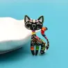 CINDY XIANG New Arrival Cute Enamel Paint Cat Brooch Unisex Women And Men Pin Animal Design Fashion Jewelry 2 ColorsBroches