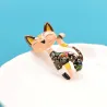 CINDY XIANG New Arrival Cute Enamel Paint Cat Brooch Unisex Women And Men Pin Animal Design Fashion Jewelry 2 ColorsBroches
