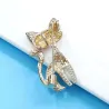 CINDY XIANG New Arrival Cute Enamel Paint Cat Brooch Unisex Women And Men Pin Animal Design Fashion Jewelry 2 ColorsBroches