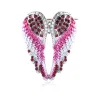 ZRM Fashion Angel Wings Creative Guardian Angel Wings Brooches Pin Rhinestone Crystal Diamante Jewellery LadiesBroches