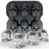 Skull Ice Ball Mold Silicone 3D Flexible Ice Cube Trays BPA Free Ice Trays For Freezer Horror Skull Head Cocktail Ice Ball Ma...