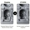 Skull Ice Ball Mold Silicone 3D Flexible Ice Cube Trays BPA Free Ice Trays For Freezer Horror Skull Head Cocktail Ice Ball Ma...