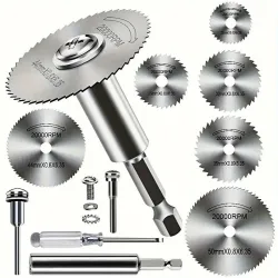 10PCS HSS Cutting Saw Blades 1/4" Hex Shank, DIY Rotary Cutting Discs for Metal Wood Plastic, Durable Tool AccessoriesBits & ...
