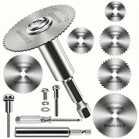 10PCS HSS Cutting Saw Blades 1/4" Hex Shank, DIY Rotary Cutting Discs for Metal Wood Plastic, Durable Tool AccessoriesBits & ...
