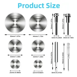 10PCS HSS Cutting Saw Blades 1/4" Hex Shank, DIY Rotary Cutting Discs for Metal Wood Plastic, Durable Tool AccessoriesBits & ...