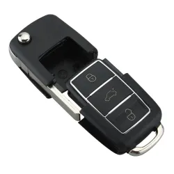 VW Jetta Beetle - 3 button - uncut blade - remote car key case - shellKeys