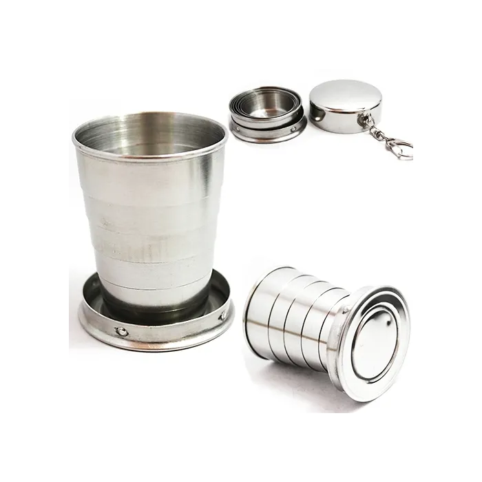 Mini RVS Outdoor Camping Telescoop Opvouwbaar Kopje Beker 75ml |Outdoor & Kamperen