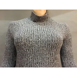 Plus Size High Neck Casual Winter DressPlus