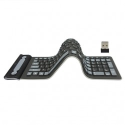 Silicone Flexibel Oprolbaar Draadloos 107 Toetsen Toetsenbord - QwertyToetsenborden
