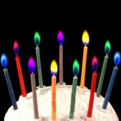 6Pcs Colored Birthday Cake Candles Safe Flames Party Festivals Home DecorationsKaarsen & Houders