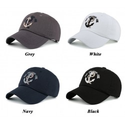 Baseball cap with anchor - cotton - adjustable - unisexHats & Caps