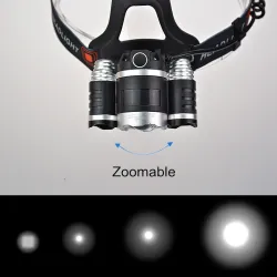Voorhoofd licht - Zoomflits 3 XML-T6 LED lampSport & Outdoor