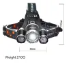 Voorhoofd licht - Zoomflits 3 XML-T6 LED lampSport & Outdoor