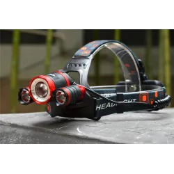 Voorhoofd licht - Zoomflits 3 XML-T6 LED lampSport & Outdoor