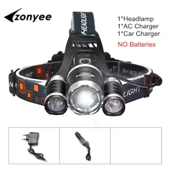 Voorhoofd licht - Zoomflits 3 XML-T6 LED lampSport & Outdoor