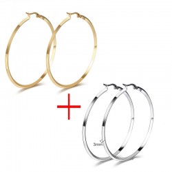 Gouden Zilveren Hoops Earrings 2 PairOorbellen