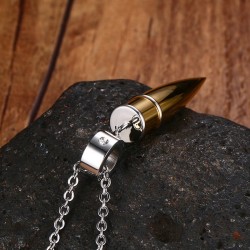 Bullet shape pendant men's necklaceNecklaces