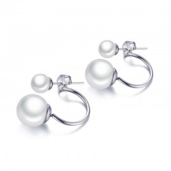 Dubbele Pearl Stud EarringsOorbellen