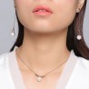Triangles & pearls - rose gold long earringsEarrings