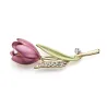Elegante kristallen tulp brocheBroches
