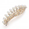 Dalaful Flower Simulated Pearl Hair Clip Crystal Hairpin Bridal Hair Accessories Tiara Wedding BarreHaarspelden