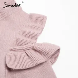 Elegant Off Shoulder Knitted Sweater JumperHoodies & Jumpers